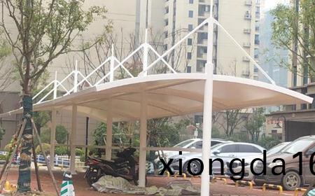 `斜拉膜(mo)結(jie)構(gou)停車棚(peng)設計(ji)方案`